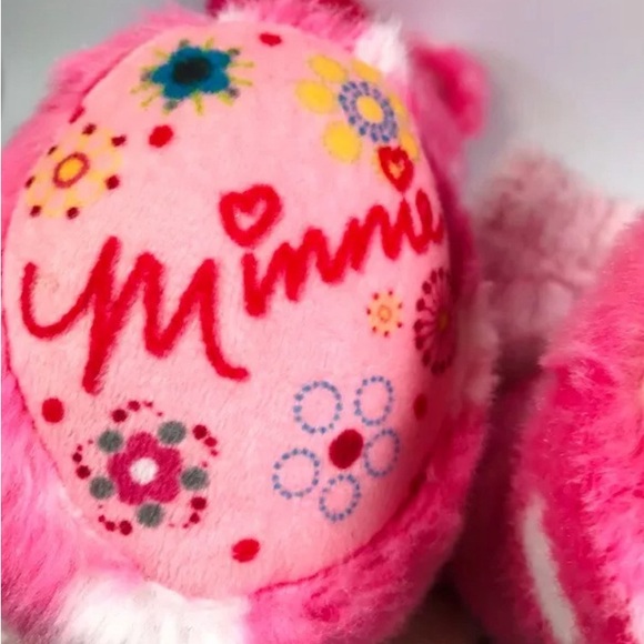 Build A Bear Disney MINNIE MOUSE 17” Pink & White Polka Dot Bow-EUC w Bathrobe - Picture 3 of 6